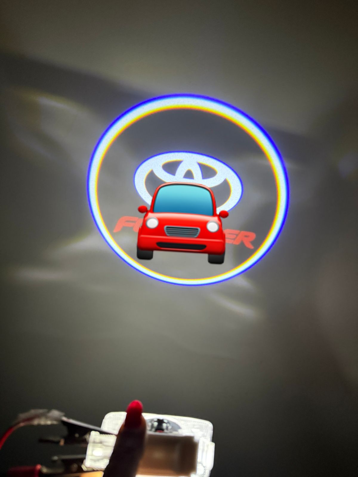 Car door led lighting entry plug and play ghost shadow light projector/welcome lamp logo for toyota fortuner new 2 pieces