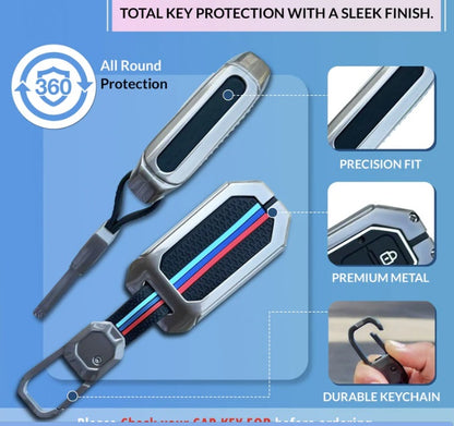 Metal Alloy Car Key Cover for Maruti Suzuki Swift,Baleno,Wagonr,Alto,Grand Vitara,Brezza,Dzire,Ertiga,Celerio,Spresso,Ignis,Ciaz,Scross,XL6,Fronx,Jimny (SZK-D2)