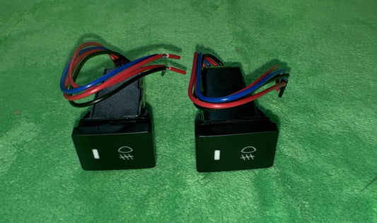 Car Fog Light Switch with Wiring Harness, Front & Rear Fog Lamp Push Button Switch