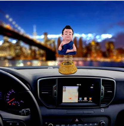 RACE MINDS Lord Ganesha Car Dashboard Household Car Decor Spring Idol for Office Decor Or Jumping Idol