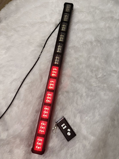White ,Red and Blue LED Emergency Warning Strobe Lights Traffic Advisor Directional Safety Caution Warning Flashing Light Bar for Windshield Rooftop Trucks Police Cars (Square)