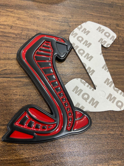 New Car Style 3D Metal Snake Car Body Front Cover Grille Emblem Sticker For GT500 Mustang SVT Shelby GT Fiesta