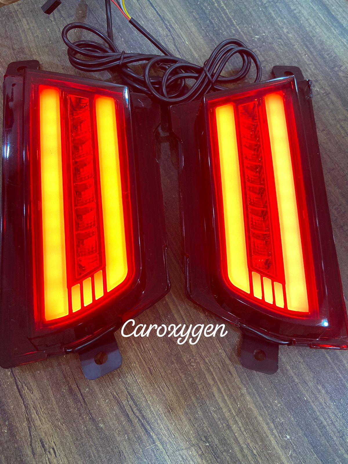 Rear Reflector Led Brake Light With Indicator Matrix +Scaning/3D Bumber Drl Back Compatible Scorpio N 2022 Onwards 1-Set (Four Function, Car)