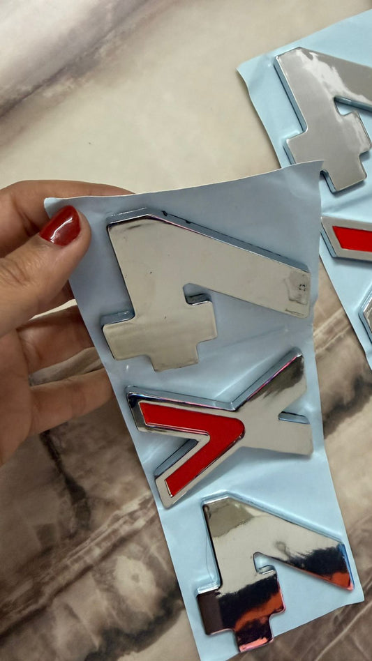 4x4 Thar Metal Finish Emblem Decal Badge