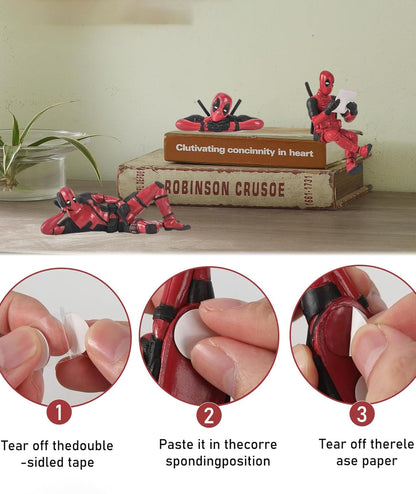 Deadpool Car Accessories, Ornament Action Figure, Car Marvel Interior Decoration Personality Anime DeadPool Action Mini Doll For Car Goods Car Interior Accessories Decoration