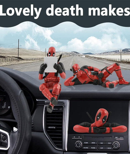 Deadpool Car Accessories, Ornament Action Figure, Car Marvel Interior Decoration Personality Anime DeadPool Action Mini Doll For Car Goods Car Interior Accessories Decoration