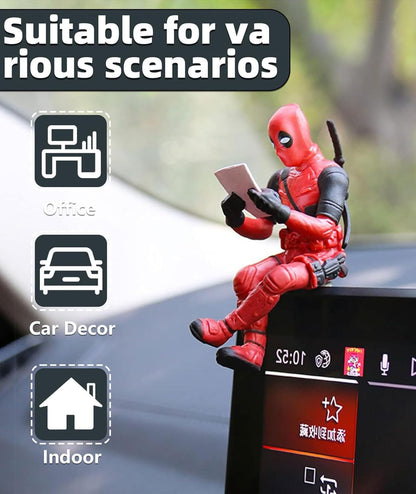 Deadpool Car Accessories, Ornament Action Figure, Car Marvel Interior Decoration Personality Anime DeadPool Action Mini Doll For Car Goods Car Interior Accessories Decoration