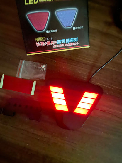 Original Premium Heavy Quality Universal 3rd Brake Lamp F1 Style V Shape Tail Light Universal For All Cars (1 Pcs)