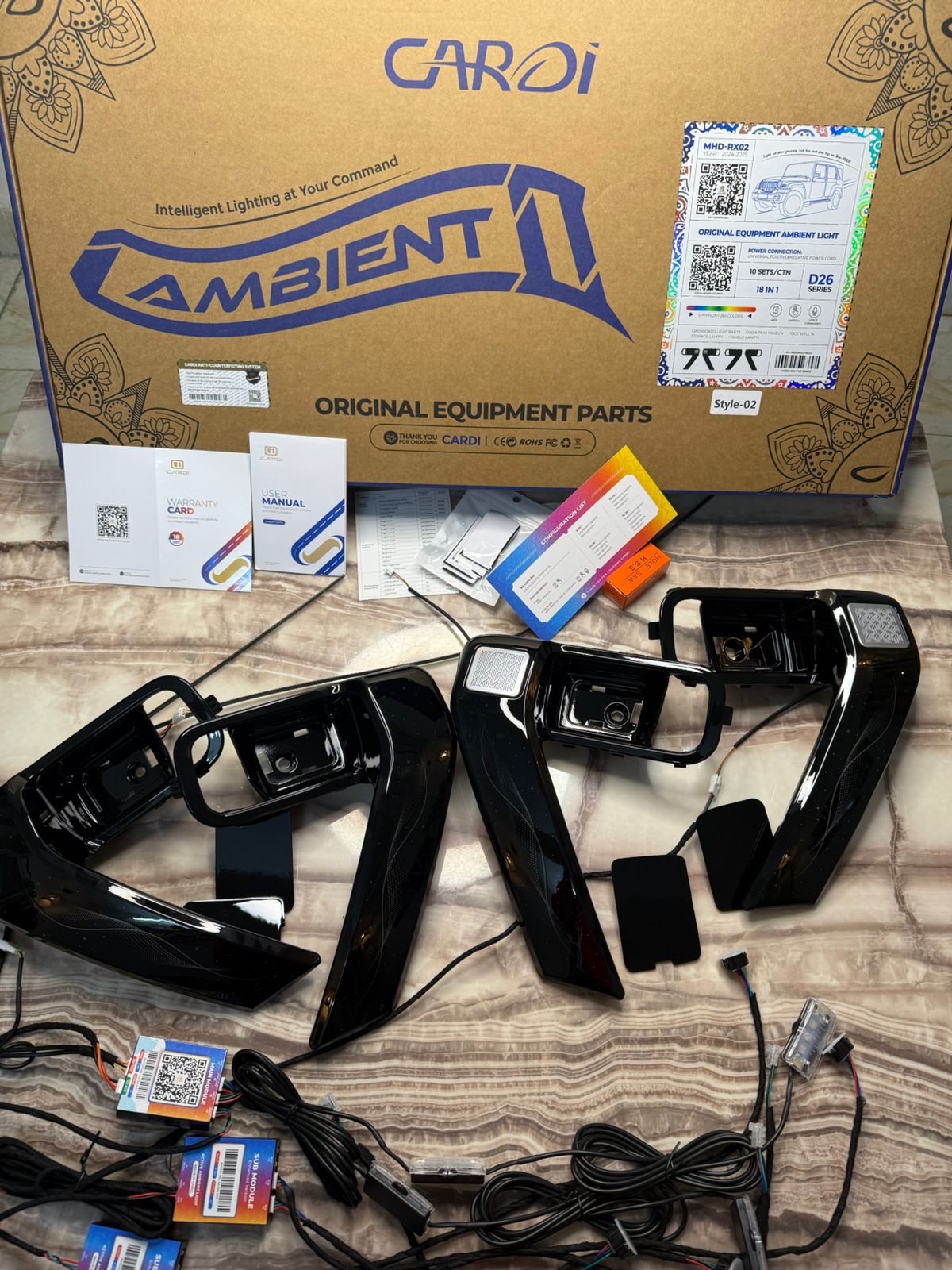 Thar Roxx new modal 2024 and 2025 cardi k6 ambient light 18 in 1 - Style2