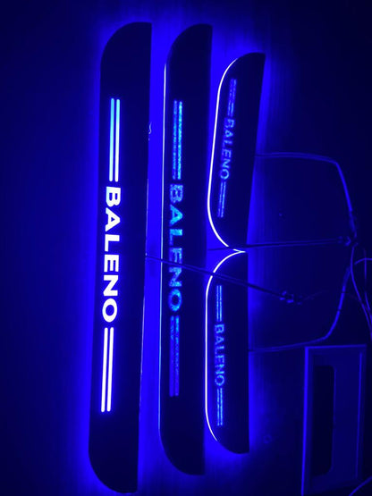 Car Foot Step Sill Light Blue Led