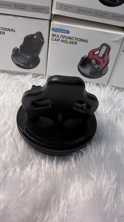 Rotatable Multifunctional Car Mobile Holder | 360° Adjustable Dashboard Phone Stand | Universal Smartphone Mount for Car Size-79x79x72mm