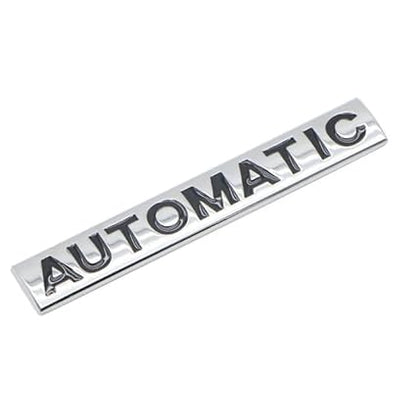 Car Oxygen 3D Premium Car Side Rear Trunk (Design: Automatic, Silver & Black  ,Silver & Red  ) Emblem Logo Badge Decals