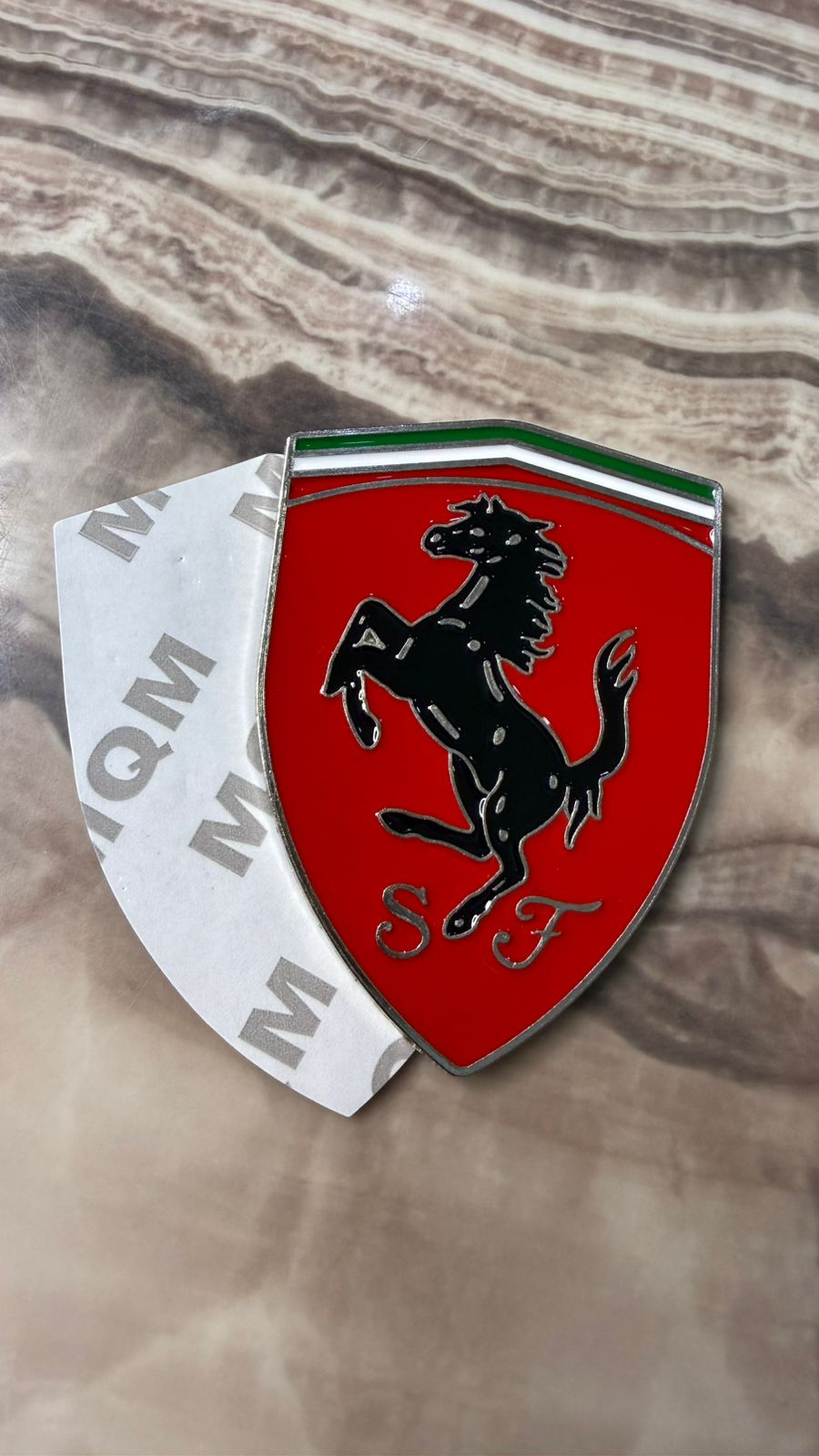 Farari Car Style Horse Emblem Sticker | Metal Shield Badge for Car & Bike | Premium Fender Logo Decal | Waterproof & Scratch Resistant | Universal Fit