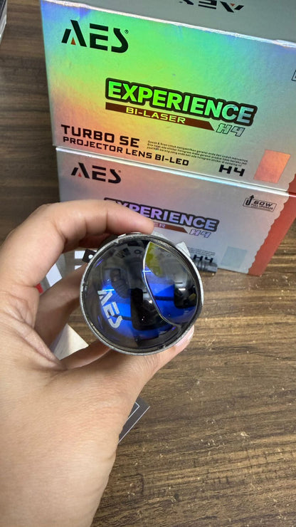 AES Experience Bi-Laser H4 Turbo SE Projector Lens (1 Pcs )  Bi-LED Headlight | 60W Full Upgrade | High Brightness Car/Motorcycle Light