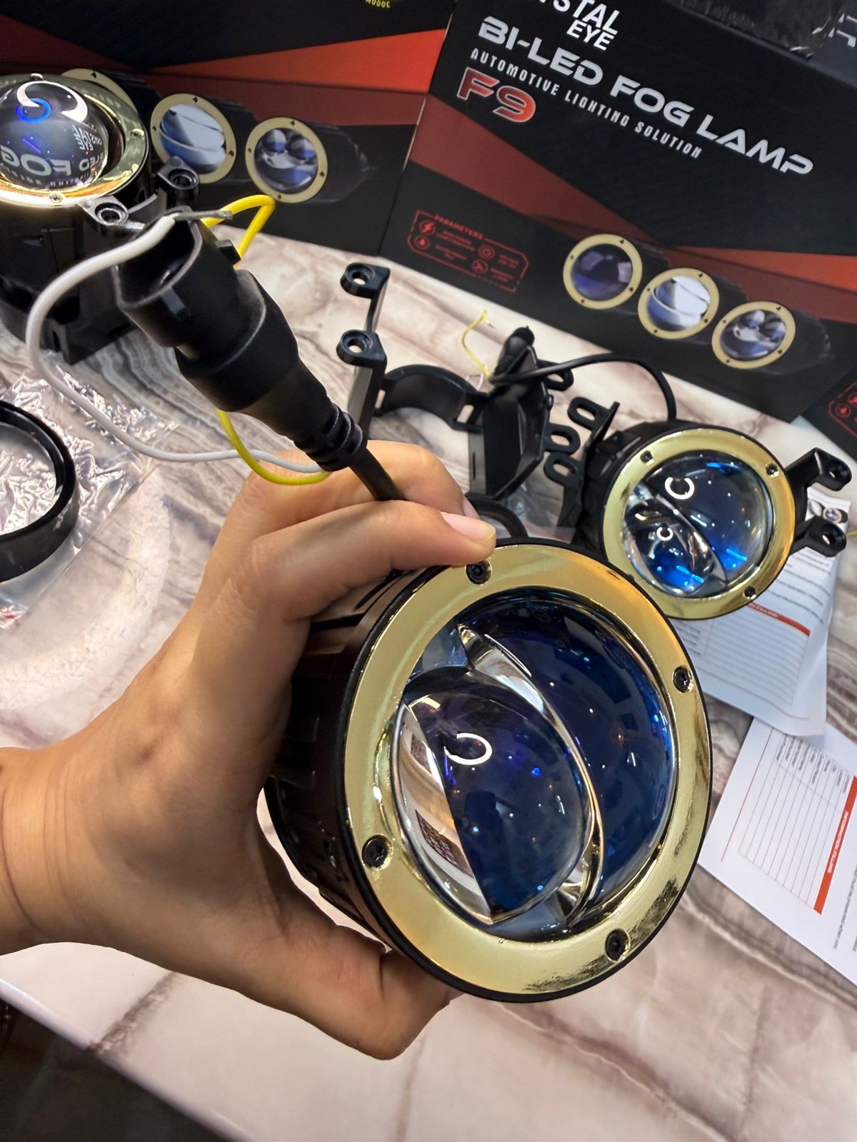 CRYSTAL EYE F9 Bi-LED Fog Lamp – High Power Automotive Lighting Solution -1 year Warranty (120 watt 140 watt and 130 Watt)