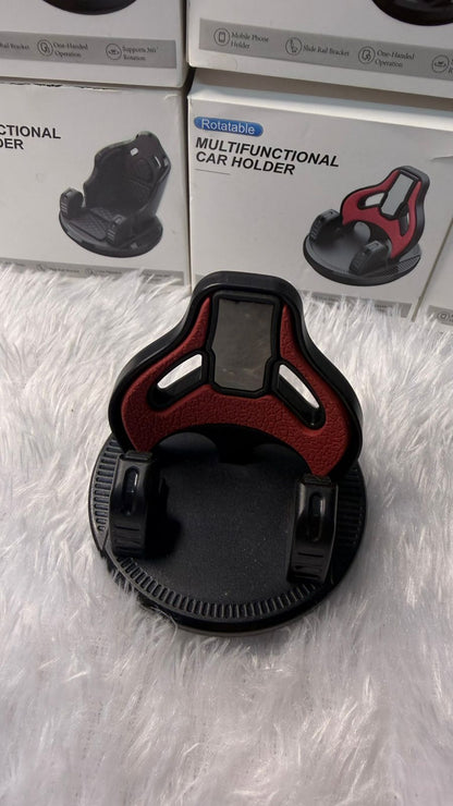 Rotatable Multifunctional Car Mobile Holder | 360° Adjustable Dashboard Phone Stand | Universal Smartphone Mount for Car Size-79x79x72mm