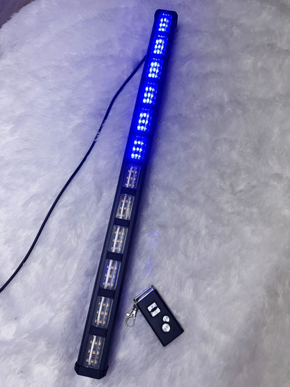 White ,Red and Blue LED Emergency Warning Strobe Lights Traffic Advisor Directional Safety Caution Warning Flashing Light Bar for Windshield Rooftop Trucks Police Cars (Square)