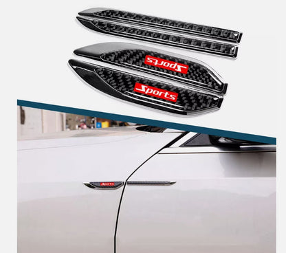 2Pcs Carbon Fiber Car Side Fender Air Wing Vent Cover Trim Stickers Accessories
