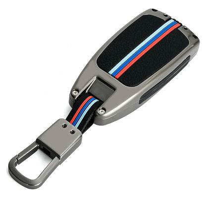 Keychain Metal Shell & Soft Silicone Full Protection Key Case compatible with Audi TT TTS A4 Q7 Smart Key Cover