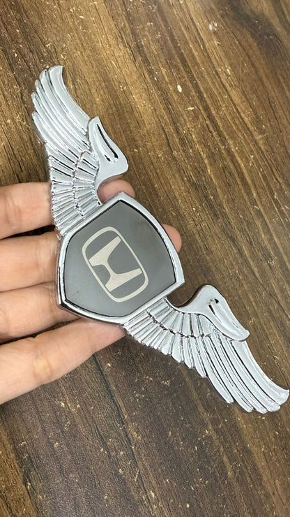 Car Front Hood Blk Emblem  3D Metal Wing Logo Badge