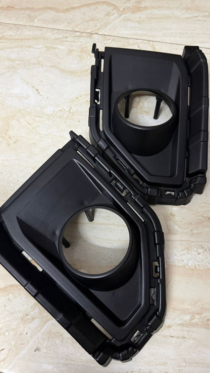 Front Fog Lamp Cover / Bezel Set Compatible with Hyundai Alcazar 2024 Onwards | OEM Fit Fog Light Housing Frame | Left & Right Pair | Matte Black