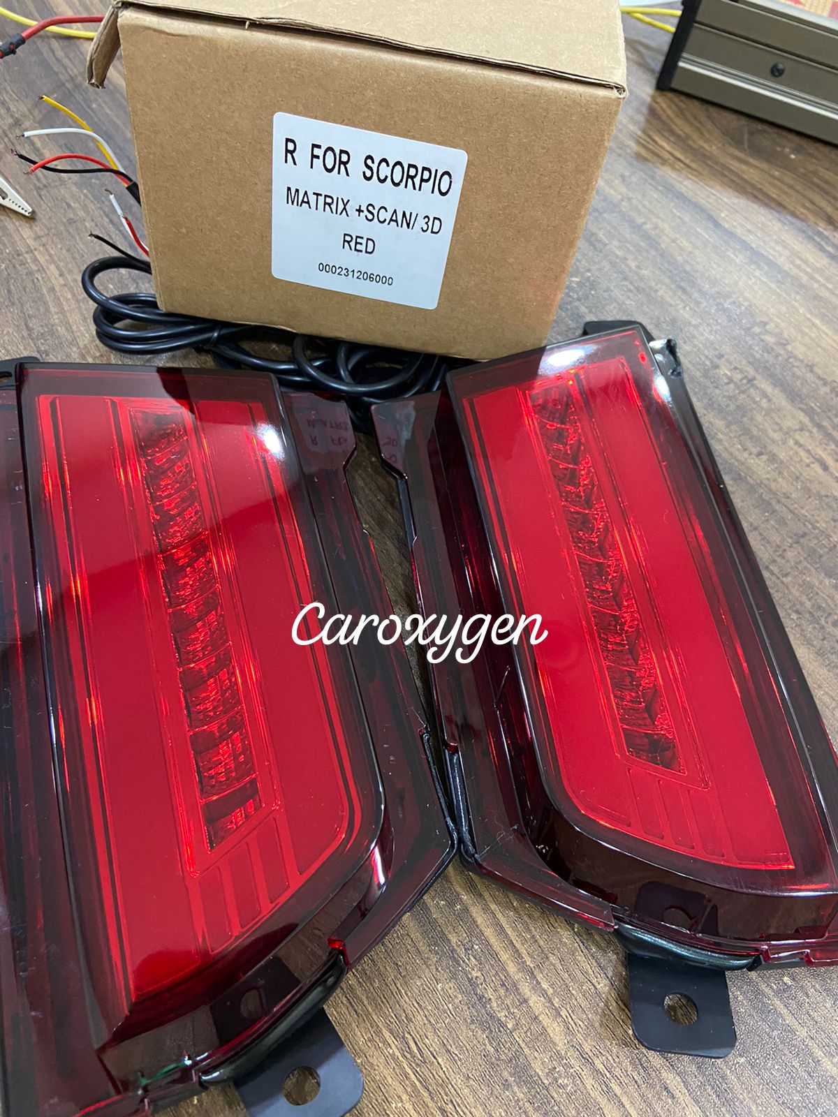 Rear Reflector Led Brake Light With Indicator Matrix +Scaning/3D Bumber Drl Back Compatible Scorpio N 2022 Onwards 1-Set (Four Function, Car)