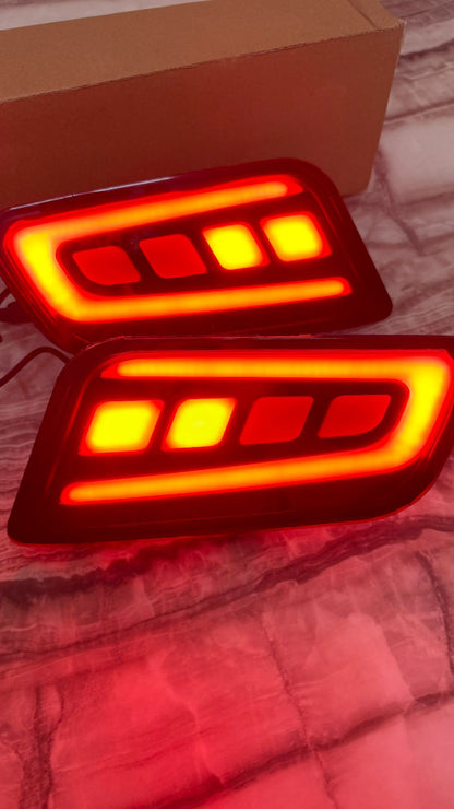 Car reflector Led Brake Light for Rear Bumper compatible for Endeavour set of 2 with matrix Indicator 4 WIRES