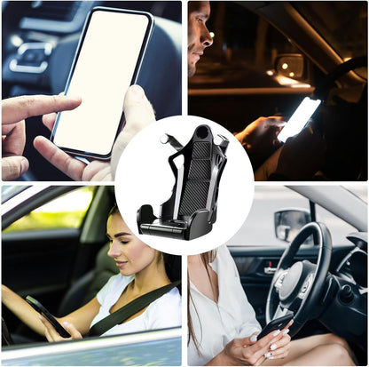 1pc Universal Car Phone Holder Racing Seat Shape Anti Shaking Cell Phone Holder Interior Ornament Car Styling Car Accessories