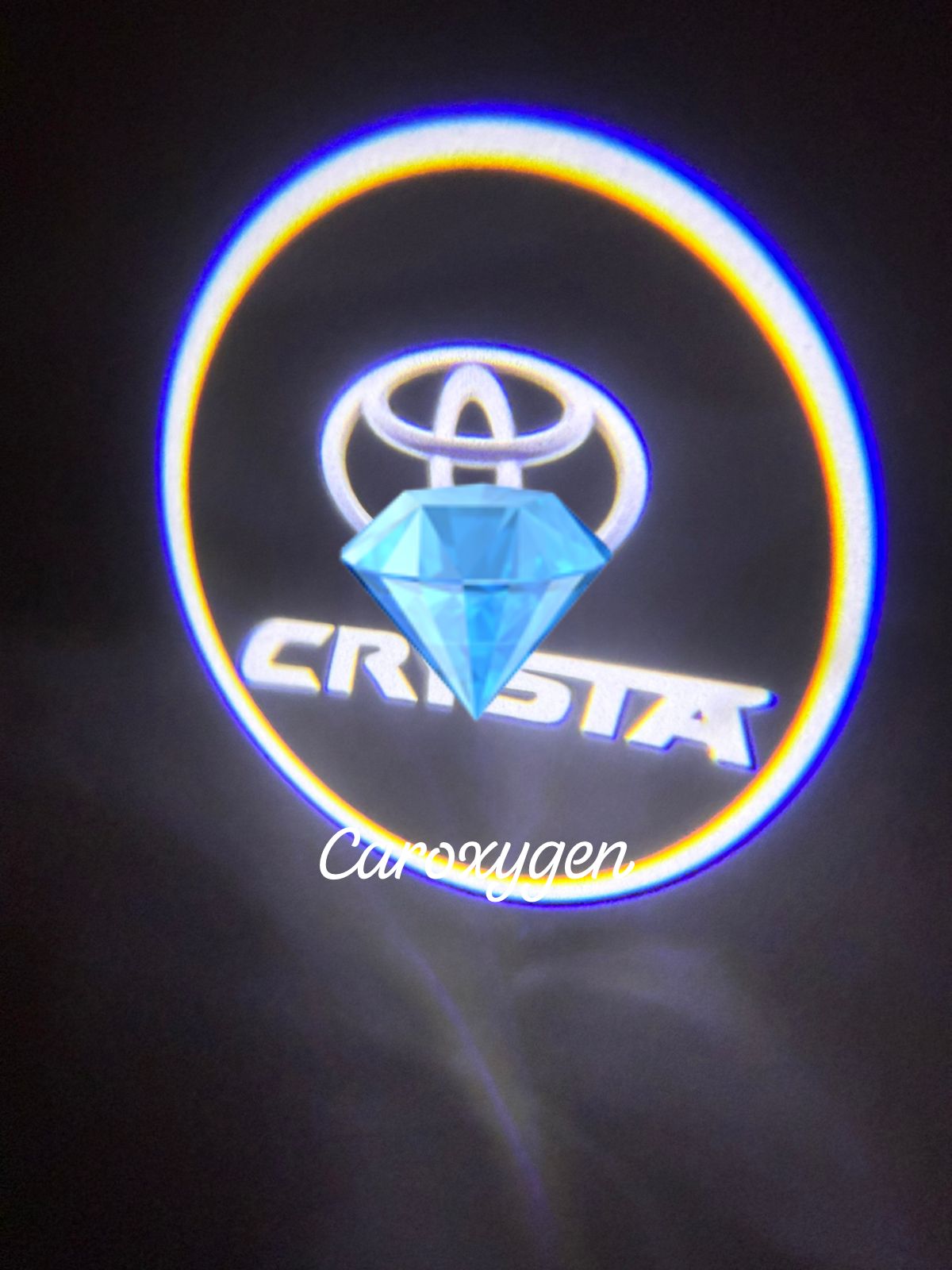 LED Welcome logo Entry Plug and Play Ghost Shadow Projector Car Door Light for Toyota Innova Crysta (White) - 2 Pieces