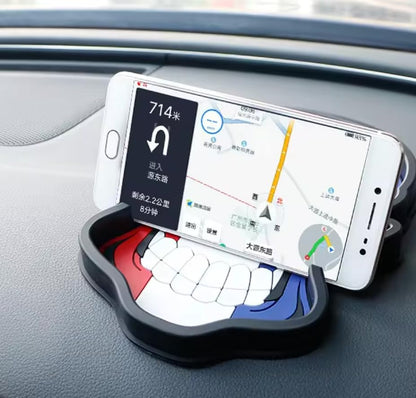 Car Dashboard Skull Mat Anti-Slip Gel, Non-Slip Pad For Cell Phone, Sunglasses, Keys And More (Car Mat All In One)
