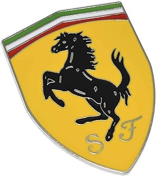 Farari Car Style Horse Emblem Sticker | Metal Shield Badge for Car & Bike | Premium Fender Logo Decal | Waterproof & Scratch Resistant | Universal Fit