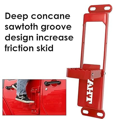 Caroxygen Door Hinge Step Compatible for Thar Set of 2 Red Car Accessories Mahindra Thar