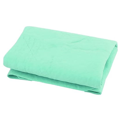 Synthetic Chamois Cloth Super Absorption Drying Towel for Cars for Dry & Wet Cleaning (Light Green, 64X43 cm).