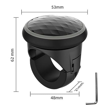 Universal Steering Wheel Spinner Knob | Auxiliary | Booster Control | Handle | Car Steering Wheel Strengthener | Auto Spinner Knob (3R-2253 Steering Knob Black, Small)