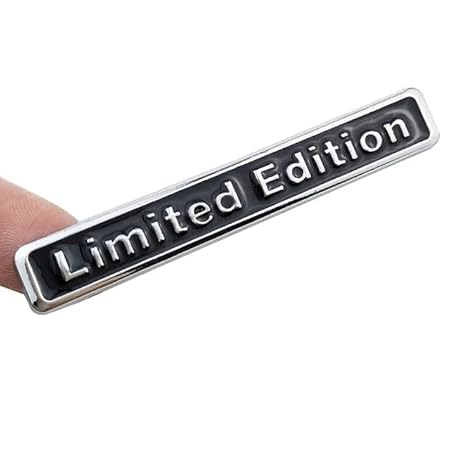 Caroxygen 3D Raised Small Silver Black Limited Edition Metal Monogram Emblem Badge Sticker for All Cars & Bikes