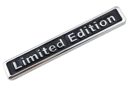 Caroxygen 3D Raised Small Silver Black Limited Edition Metal Monogram Emblem Badge Sticker for All Cars & Bikes