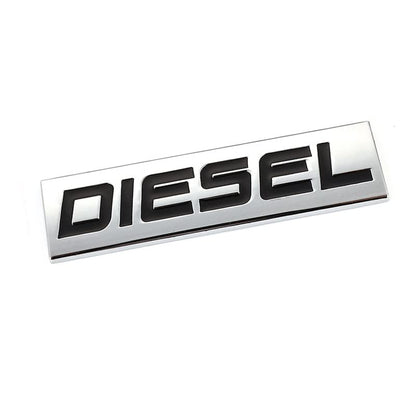 Diesel / Petrol Car Badge 3D Logo Metal Emblem Automotive Sticker Decal Flexes to Cars, Motorcycles, Laptops, Windows, Any Smooth Surface 7.5 cm X 2 cm Black & Red