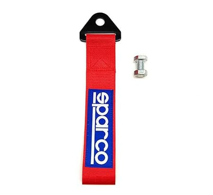 High Strength Universal Nylon Racing Car Tow Strap/Tow Rope (Sparco Letter) (Red)