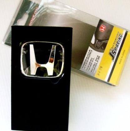 Car H Steering Logo Compatible for City Civic Amaze Jazz WRV BRV JDM Style 50mmx40mm
