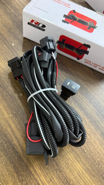 Fog Lamp Wiring Harness Kit with Relay & OE Style Switch | Universal Car Fog Light Wiring