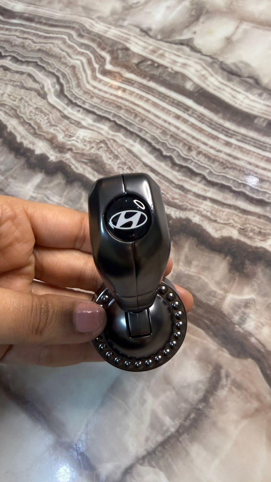 Engine Start Stop Button Cover & Steering Wheel Knob Cover | Premium Car Interior Accessories | Universal Fit | Stylish Black Finish