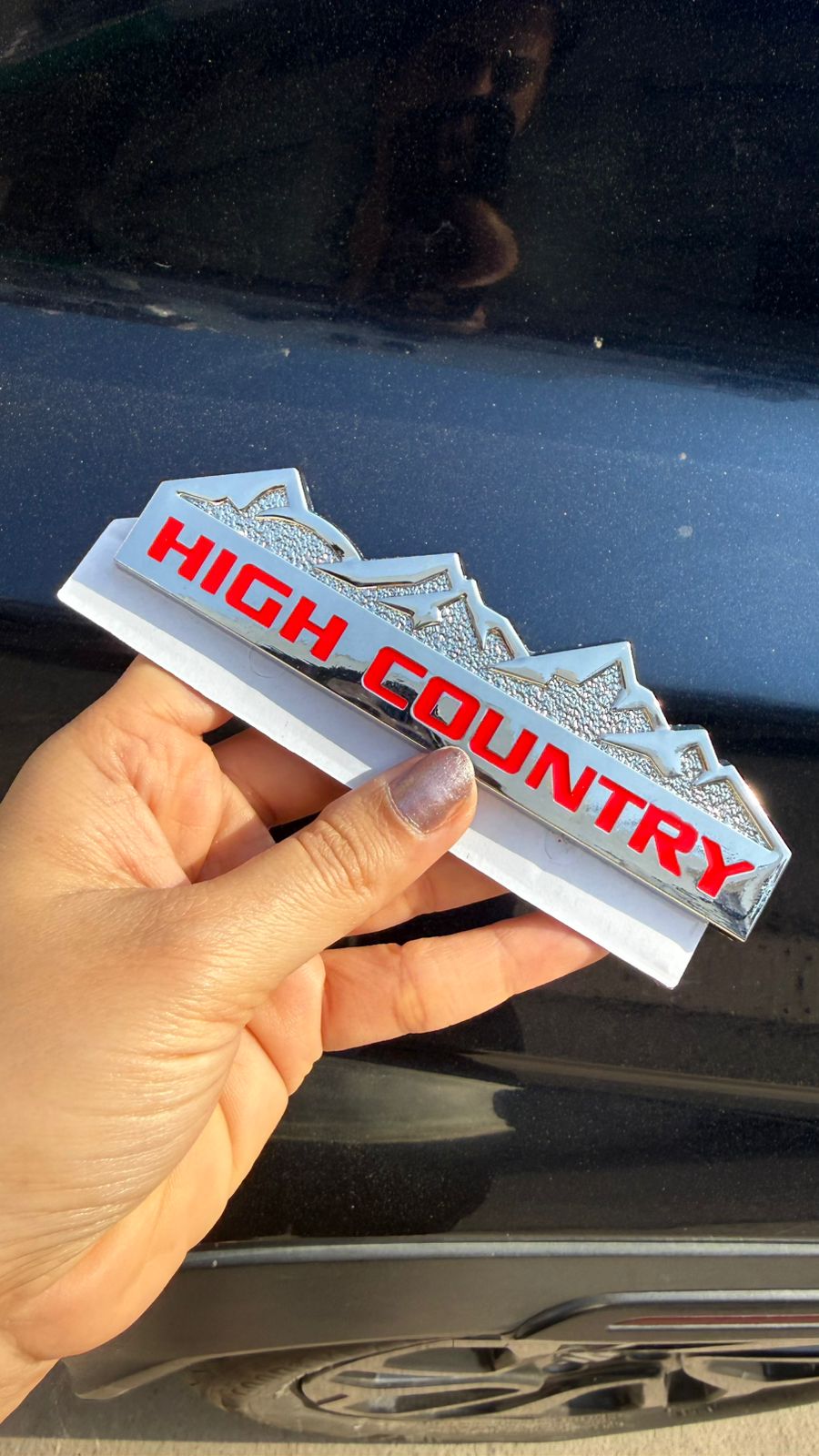 HIGH Country  Logo 12.5 x 2.8cm Car Bike Metal HIGH Country Logo Car Emblem Premium 3D Badge Auto Racing Sport Sticker Grand Tourer Decal