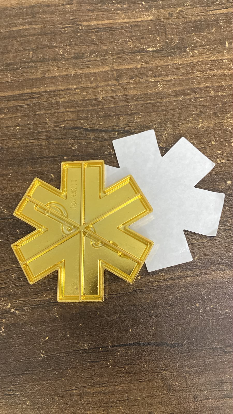 Medical Star of Life Metal Car Badge Emblem 3D Red & Gold Reflective Sticker
