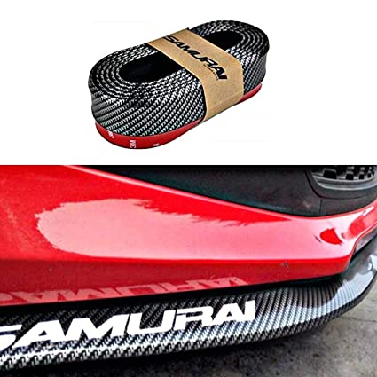 Car Front Bumper Protector, Universal Car Bumper Lip Carbon Fiber Spoiler 2.5M Bumper Sticker Lip Strong Sticky Car Skirt Protector, For Cars Trucks SUV DIY Decoration