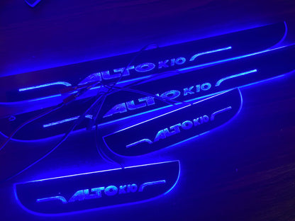 Car Foot Step Sill Light Blue Led