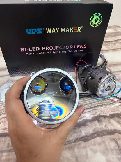 Ups waymaker RX-900 Bi-LED Projector Lens | 6000K Bright White Light  Universal Fit  12Vâ€“18V  Fast Cooling Fan 10000 RPM  Automotive Lighting Solution -1 year warrenty