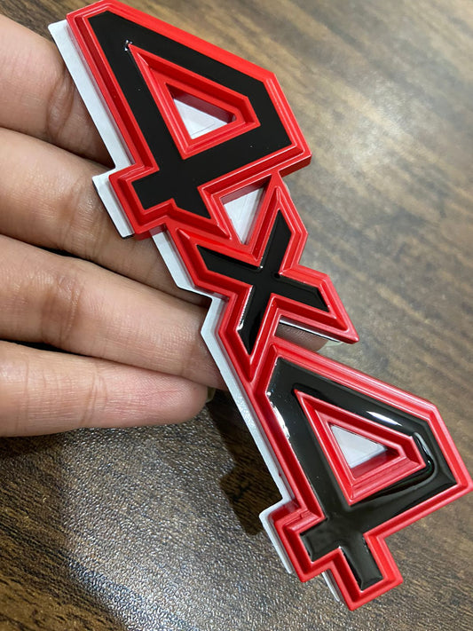 3D Metal 4X4 Four-Wheel Drive Car Sticker Emblem Badge For Universal Cars (Red Black)