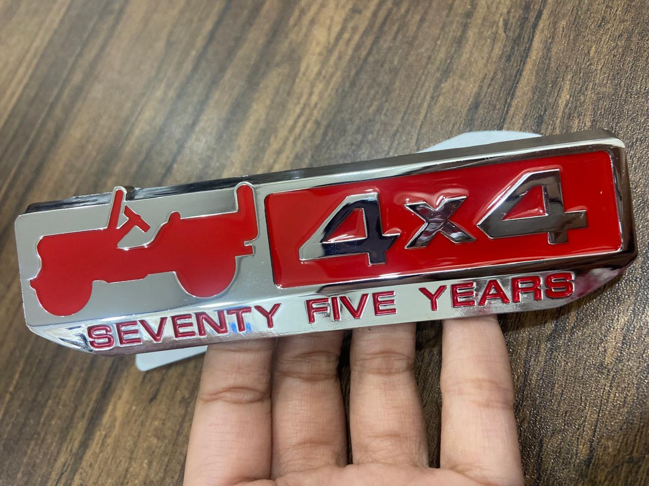 1941 75th Anniversary Emblem Sticker for Jeep, Cars, Metal (Bronze)