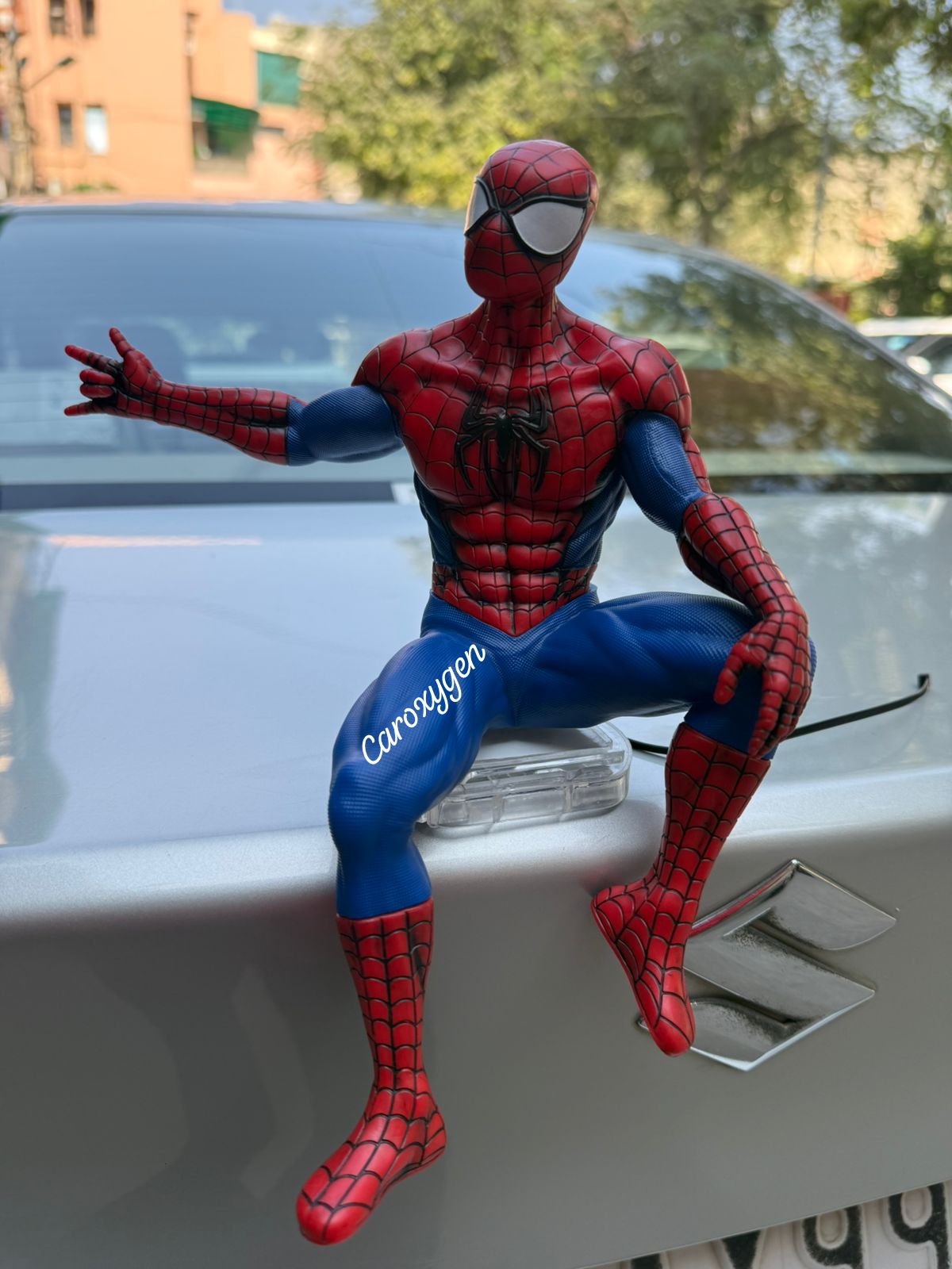 Marvel Anime Car Roof Decoration for Kids Spider Man Butter Face Pieces Play Handsome Tool Magic Toy Christmas Gift (Red Spiderman) Brand: Ride2joy