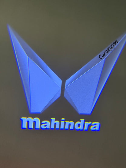 Caroxygen Car LED Door 3D Logo Projector Ghost Shadow Welcome Light Compatible for Mahindra (Pack of 2)